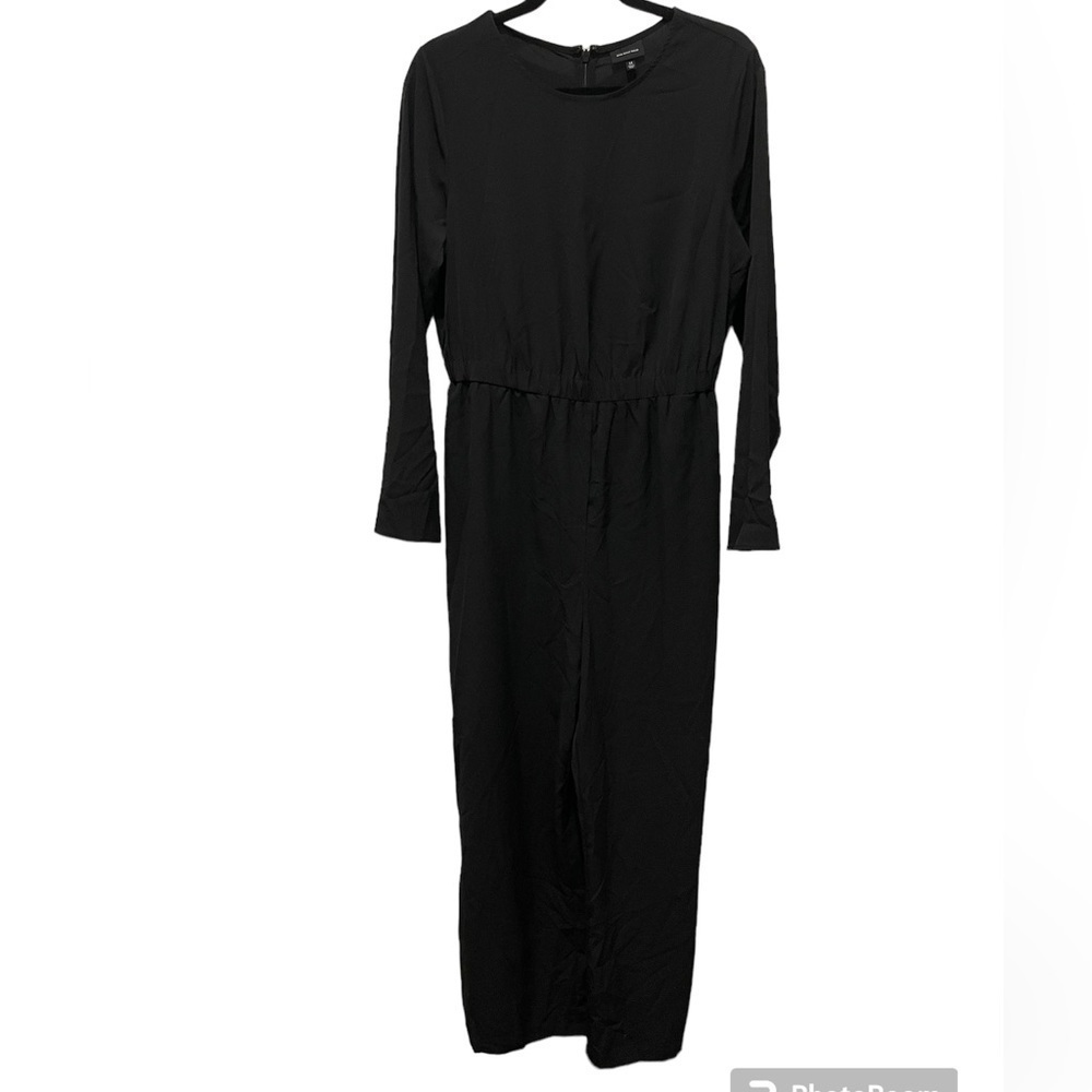 Who What Wear black long sleeve pant jumpsuit with pockets size Medium